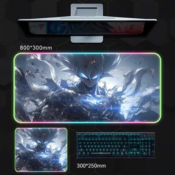 Lót chuột gaming, Pad chuột LED RGB dày 4mm siêu bền
